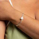 Hinged Heart Bangle